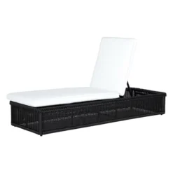 Emilia Ebony Chaise - White