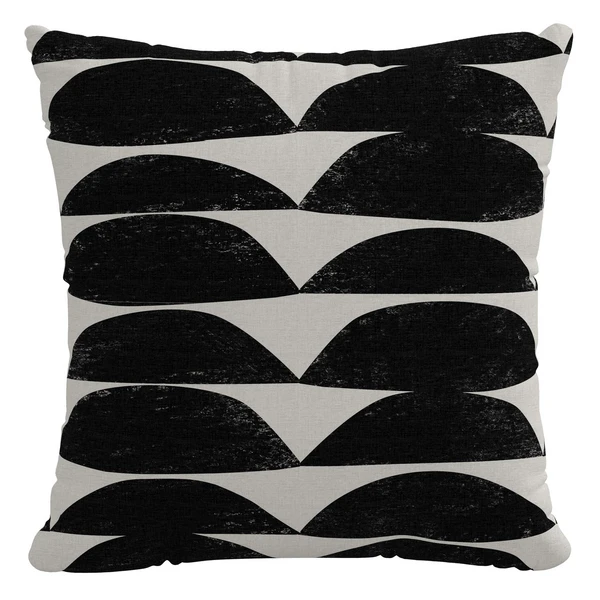 Whit Outdoor Pillow 18" - Black 1 Whit Outdoor Pillow 18" - Black