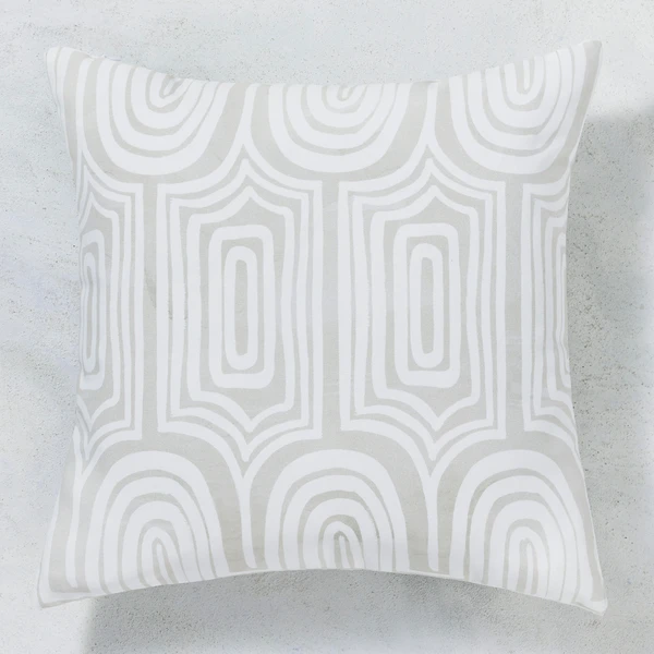 Gina Outdoor Pillow 18" - Natural 1 Gina Outdoor Pillow 18" - Natural