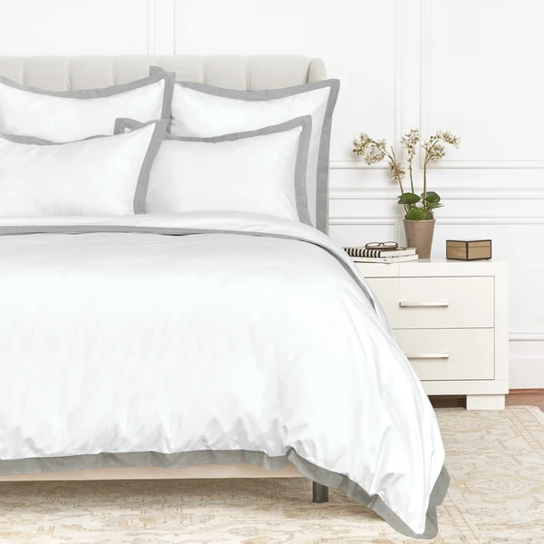 Serenity Border Bedding - White 1 Serenity Border Bedding - White