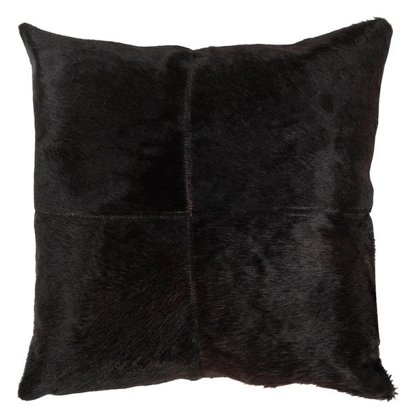 Carson Hair On Hide Pillow 20" - Black 1 Carson Hair On Hide Pillow 20" - Black
