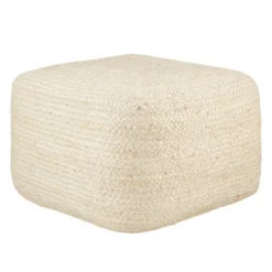 Merritt Pouf - Antique White