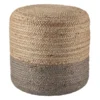 Merritt Round Pouf - Light Grey
