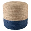 Merritt Round Pouf - Navy