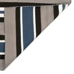 Variagated Stripe Outdoor Rug - Navy 5 Variagated Stripe Outdoor Rug - Navy -LOVESE Furniture Shop webimage 620109986 2 jpg