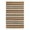 Variagated Stripe Outdoor Rug - Black