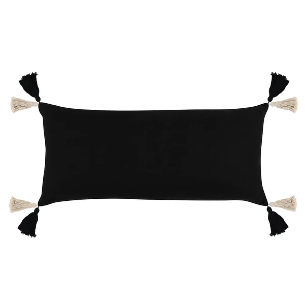 Zahli Lumbar Pillow - Black/Natural 4 Zahli Lumbar Pillow - Black/Natural - Image 4