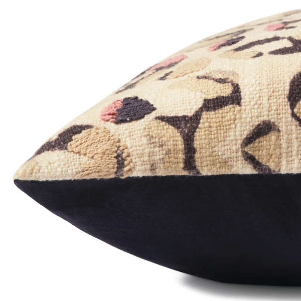 Gorga Pillow 22" - Ivory/Black 2 Gorga Pillow 22" - Ivory/Black - Image 2