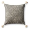 Felicity Pillow 22" - Charcoal