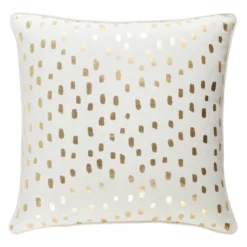 Addison Pillow 18" - Ivory/Gold -LOVESE Furniture Shop webimage 620721125 SIL 1
