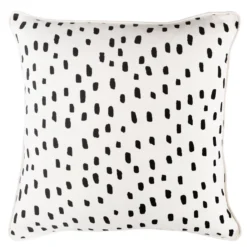 Addison Pillow 18" - Ivory/Black -LOVESE Furniture Shop webimage 620721126 SIL