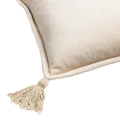 Velvet Tassle Lumbar Pillow - Light Beige -LOVESE Furniture Shop webimage 620721131 DTL2