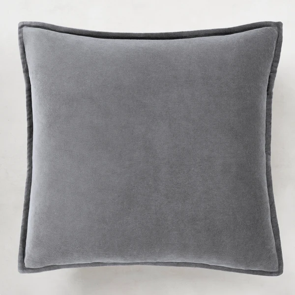Velvet Pillow 20" - Charcoal 1 Velvet Pillow 20" - Charcoal