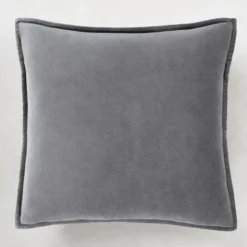 Velvet Pillow 20" - Charcoal