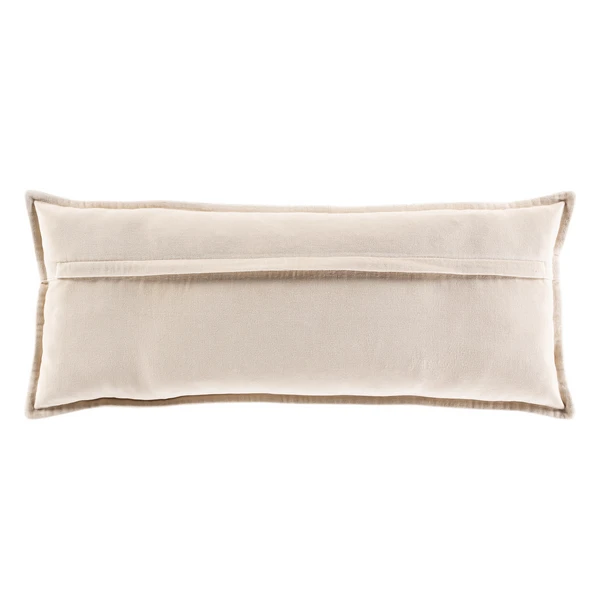 Long Velvet Lumbar Pillow - Light Beige 2 Long Velvet Lumbar Pillow - Light Beige - Image 2