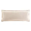 Long Velvet Lumbar Pillow - Light Beige