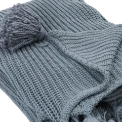 Vista Throw - Sea Fog Blue 5 Vista Throw - Sea Fog Blue -LOVESE Furniture Shop webimage 620802182 DTL