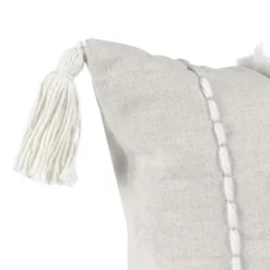 Mills Lumbar Pillow - Natural/Ivory -LOVESE Furniture Shop webimage 620848609 TASSEL