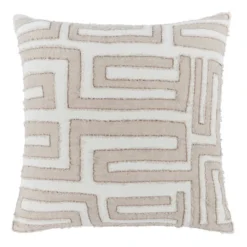 Zane Pillow 22" - Natural/Ivory
