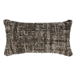 Malek Lumbar Pillow - Black/Ivory