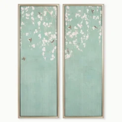 White Blossoms - Set Of 2