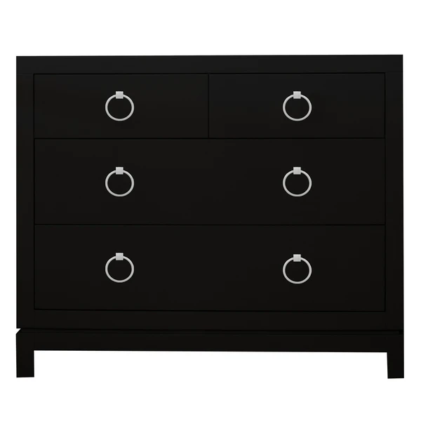 Artisan 4 Drawer Dresser - Black/Silver 1 Artisan 4 Drawer Dresser - Black/Silver