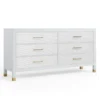Monterey 6 Drawer Dresser - White
