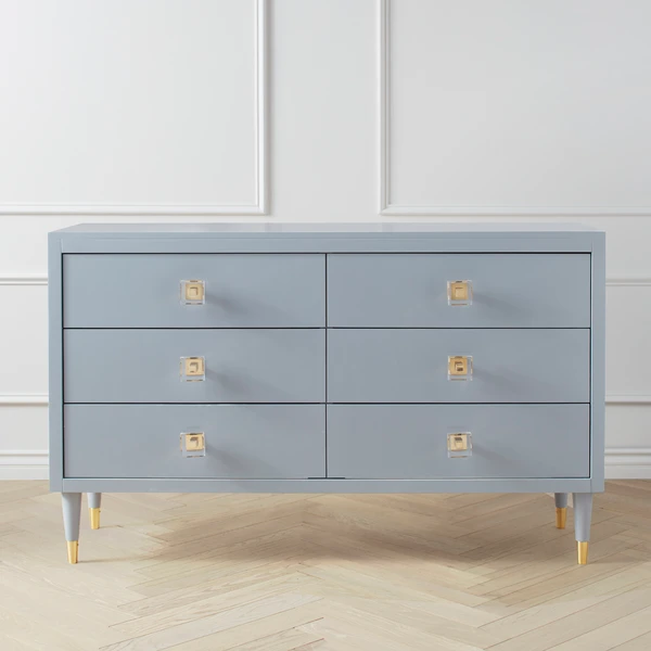 Uptown 6 Drawer Dresser - French Grey 1 Uptown 6 Drawer Dresser - French Grey