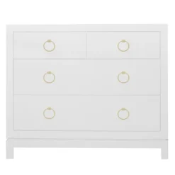 Artisan 4 Drawer Dresser - White/Gold