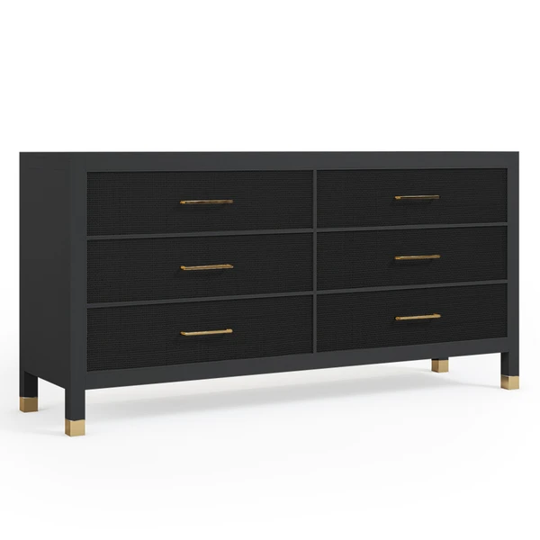 Monterey 6 Drawer Dresser - Black 1 Monterey 6 Drawer Dresser - Black