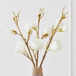 Faux Magnolia Stem - Set Of 3