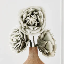 Faux Village Flower - Set Of 3