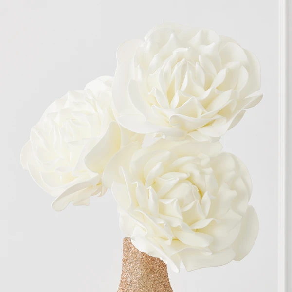 Faux Village Flower - Set Of 3 1 Faux Village Flower - Set Of 3